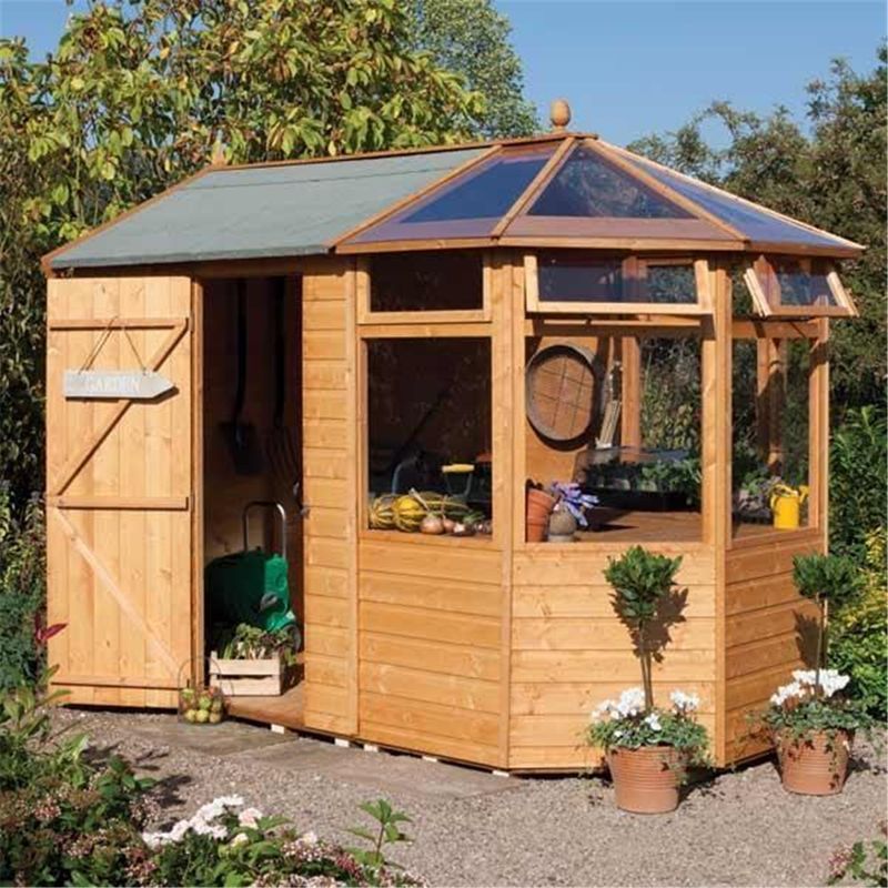 Cheshirer - 10 x 6 Deluxe Potting Shed (Tongue And Groove Floor)