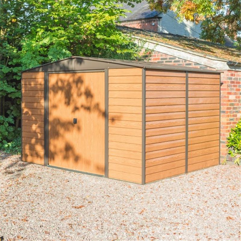 Cheshire Metal Sheds(r) - 10 x 6 Deluxe Woodvale Metal Shed (3.13m x 1.81m) - Includes Floor
