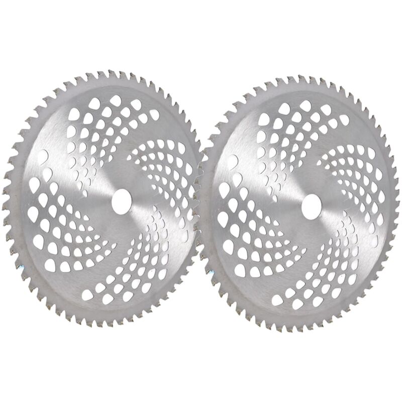10 x 60T Lames de rechange pour débroussailleuse à pointe en carbure pour débroussailleuse, débroussailleuse, débroussailleuse à dents en acier (2
