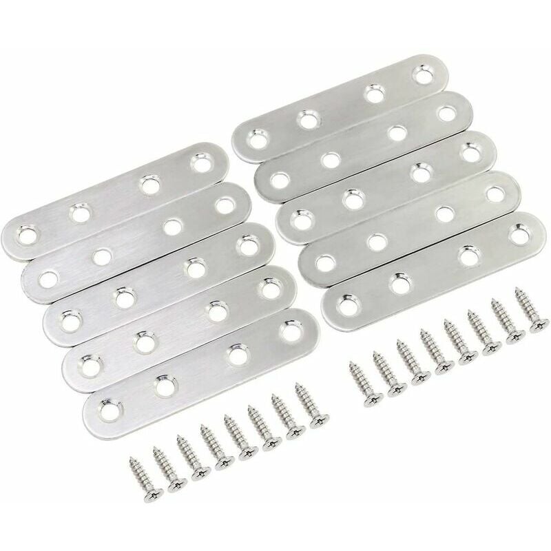 10 x 77 x 16 mm Edelstahl-Flachkeilhalter, Patchplattenhalter mit 40 Schrauben – | 07634066213970 10 x 77 x 16 mm Edelstahl-Flachkeilhalter, Patchplattenhalter mit 40 Schrauben – | 07634066213970
