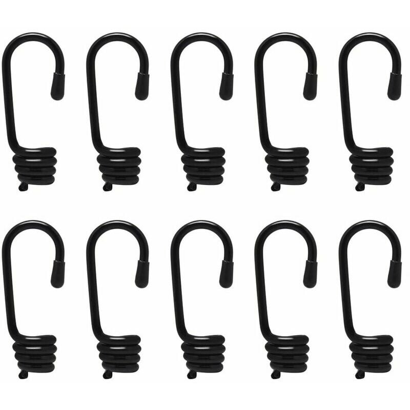10 x 8 mm kunststoffbeschichtete Haken für Bungee-Cord-Enden | 07634066287094 10 x 8 mm kunststoffbeschichtete Haken für Bungee-Cord-Enden | 07634066287094