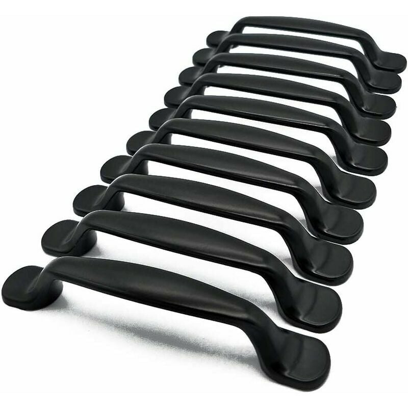 10 x 96 mm Schwarz Küchenschrank Türgriffe Schrank Schublade Schlafzimmer Möbel Reißverschlussgriff | 06286534821586 10 x 96 mm Schwarz Küchenschrank Türgriffe Schrank Schublade Schlafzimmer Möbel Reißverschlussgriff | 06286534821586