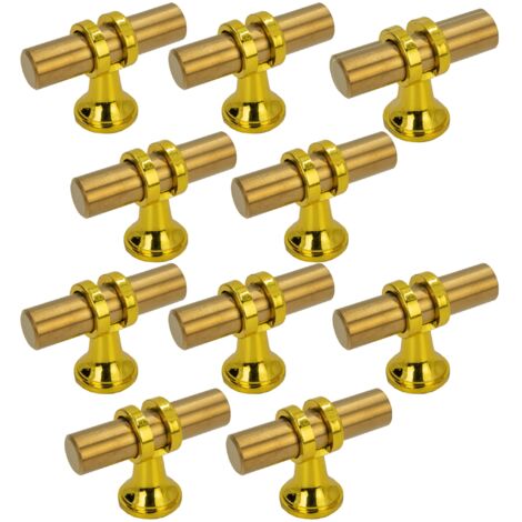 10 x Apollo Möbelknöpfe, gold