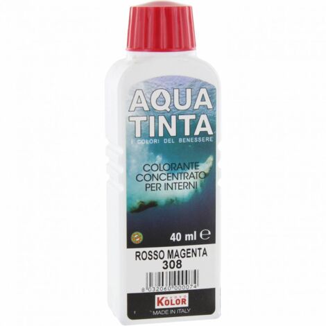 10 x AQUATINTA P/INTERNI 40 ML ROSSO MAGENTA 308