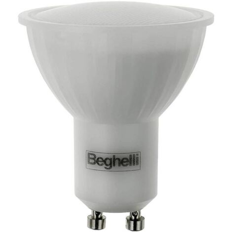 10 x BEGHELLI LED GU10  6W 57009 CALDA 3000K
