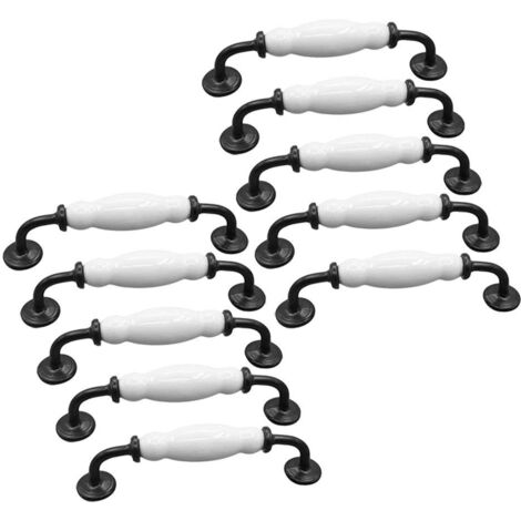 10 x Bogengriffe, Türknäufe, Schubladengriffe und Knöpfe, Schrankgriffe, Möbelgriff (Bohrabstand 128 mm).