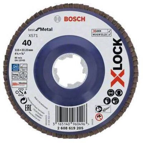 10 x BOSCH-A DISCO LAMELLARE XLOCK GR  40 D 115 MM