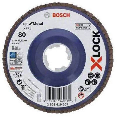 10 x BOSCH-A DISCO LAMELLARE XLOCK GR  80 D 115 MM