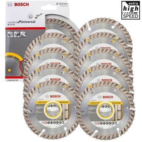 10 X Bosch Pro Universal Grinder Diamond Blade High Speed 4.5"" 115mm x 22mm Bore