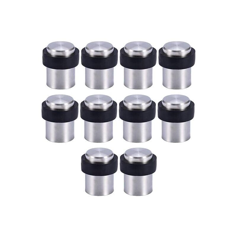10 x Butoir de Porte de Sol 4.5 cm en Acier Inox Arrêt de Porte Butoir Bloque Porte.. Debuns