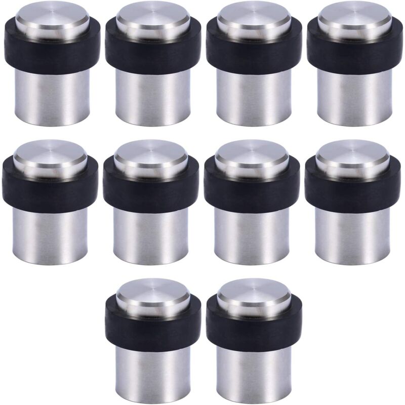 10 x Butoir de Porte de Sol 4.6 cm en Acier Inox Arrêt de Porte Butoir Bloque Porte(3.24.6cm)
