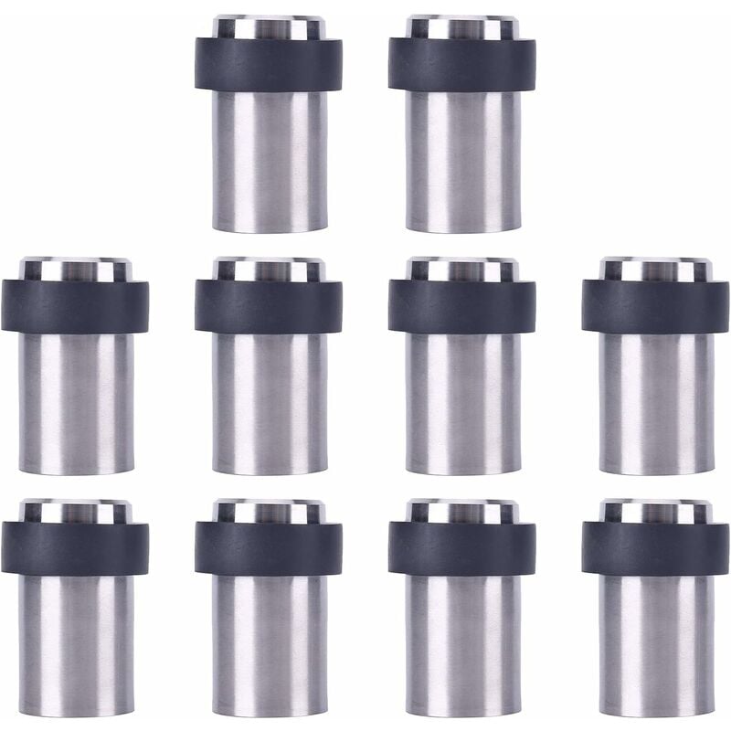 10 x Butoir de Porte de Sol 6 cm en Acier inox Arrêt de Porte Butée Bloque Porte