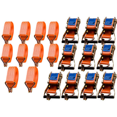 10 x cricchetto Serraggio Cinghia Serraggio cinture avvolgenti 2tlg 5m 4t 4000kg