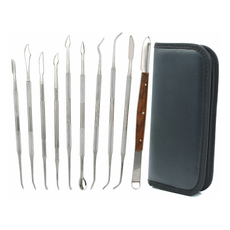 10 x doppelseitige Edelstahl-Wachs-Modellierwerkzeuge für Bildhauerei und Tonbildhauerei, DIY-Keramik-Bildhauerwerkzeug-Set, Meißel-Spachtel und | 07634066064886 10 x doppelseitige Edelstahl-Wachs-Modellierwerkzeuge für Bildhauerei und Tonbildhauerei, DIY-Keramik-Bildhauerwerkzeug-Set, Meißel-Spachtel und | 07634066064886