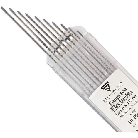 10 x électrodes en tungstène 1,6 gris AC DC soudage acier inox aluminium cuivre