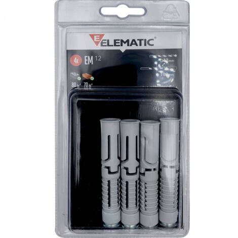 10 x ELEMATIC BLISTER TASELLO EM12 12X70 MM 4 PZ