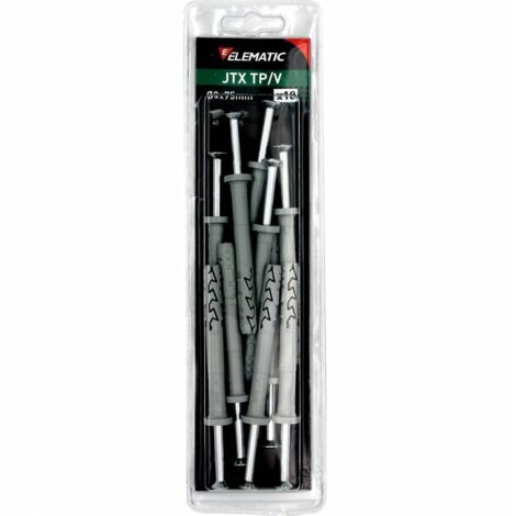 10 x ELEMATIC BLISTER TASSELLO JTX TP/V 8X75 C/VITE 10 PZ