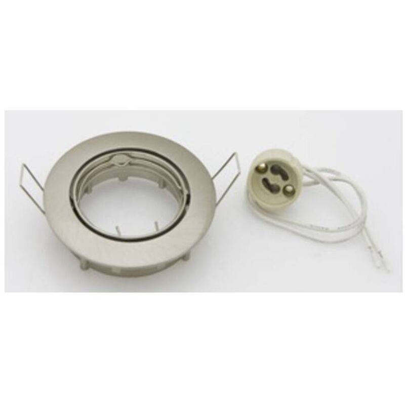 10 x FARETTO EMPOTRADO ORIENTABLE PARA LED GU10 N�QUEL SATINADO