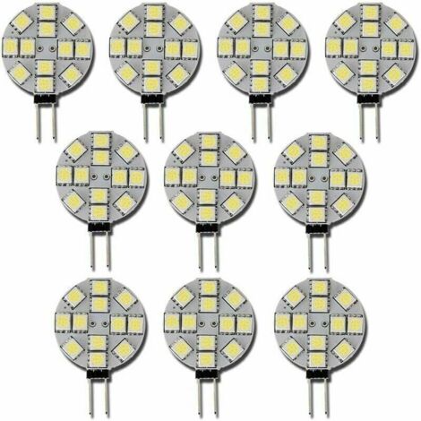 10 x G4-LED-Leuchtmittel, DC 12 V, nicht dimmbar, weiß, 6000 K, Ersatz-Glühbirne, 20 W, Halogenlampe für Küche, Wohnmobil, Wohnmobil, Anhänger, Boot  FLITI