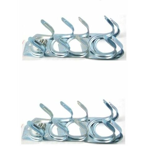 10 Garden Tool U Hook Hooks For Sheds Spades Forks Brooms Double Metal  Storage