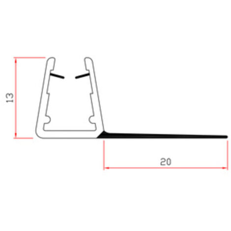 10 x GUARNIZIONE P/BOX DOCCIA 2 M MOD.404/20