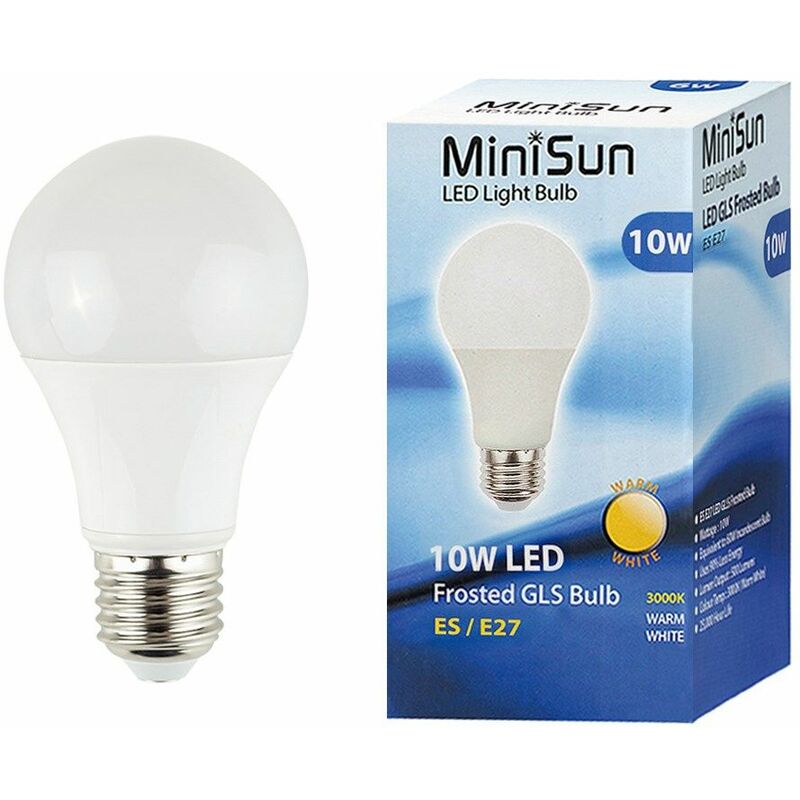 10W ES E27 LED GLS Light Bulbs in Warm White - Pack of 2