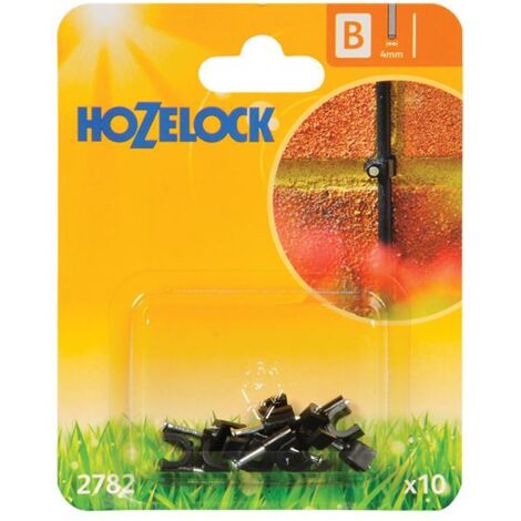 10 x Hozelock 2782 Micro Pipe Hose Clip 4mm Micro Irrigation Automatic Watering
