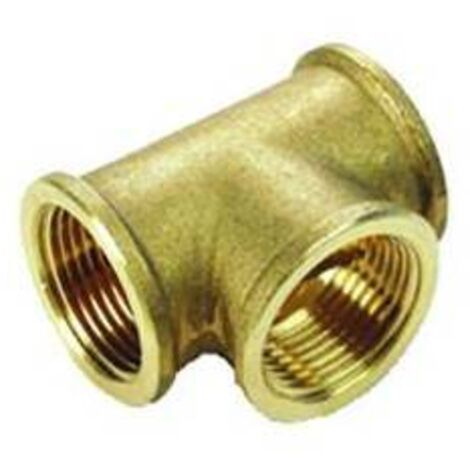 10 x IDRAULICA - TEE 130 OTTONE GIALLO D 1/2