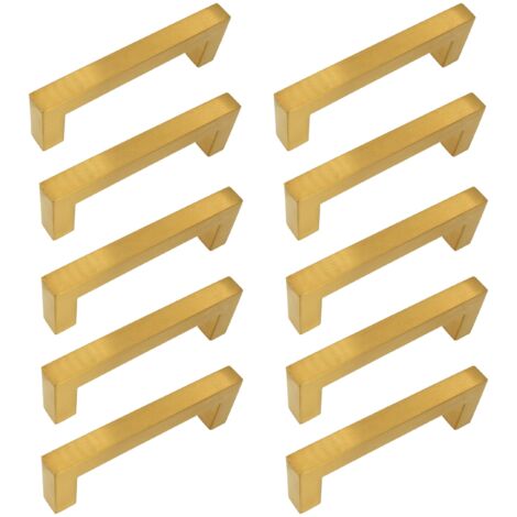 10 x Klassischer Möbelgriff 128 mm Gold