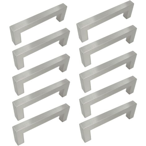 10 x Klassischer Möbelgriff 96 mm Silber