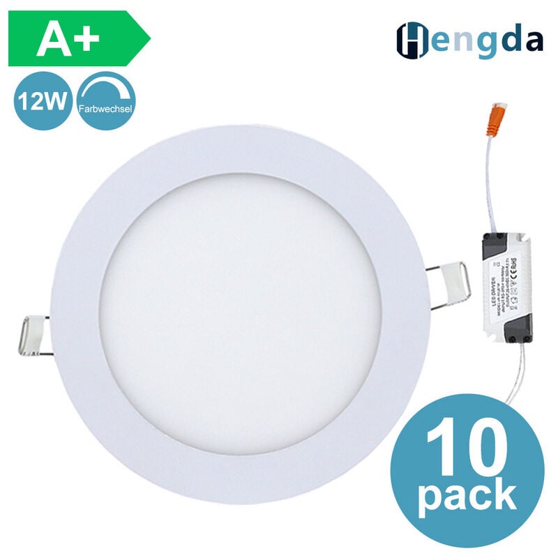 10 x LED EinbauSpot Strahler Panel Decken Wandleuchte Ultraslim Deckenleuchte 12W | 08934340934317