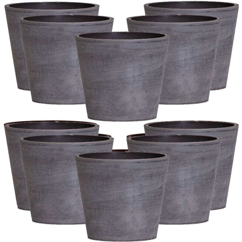 

Wellhome - 10 x Maceta tipo cono truncado Ø 20 cm