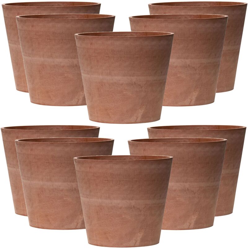 

Wellhome - 10 x Maceta tipo cono truncado Ø 20 cm