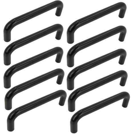 10 x Maniglia per mobili nera 96 mm