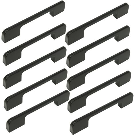 10 x Maniglia per mobili nera 96 mm