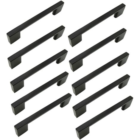 10 x Maniglia per mobili nera 96 mm metallo
