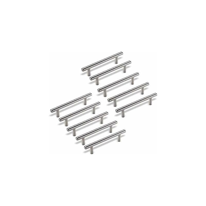 Image of 10 x Maniglie ad arco Pomelli per porte, Maniglie per cassetti e pomelli Maniglie per mobili in acciaio inossidabile Ø 12 mm (distanza di foratura