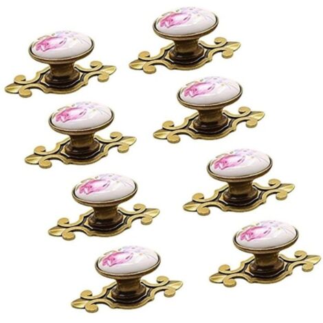 10 x manijas de puerta, pomos de puerta, pomos de muebles, juego de pomos de muebles, cerámica, tirador de muebles, estilo vintage