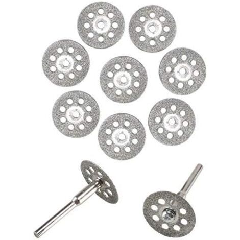 10 x Mini-Diamant-Trennscheiben-Sägeblatt-Set für Rotationswerkzeug, zum Schneiden, Sägen, Trimmen, Schleifen und Reiben harter Materialien (22 mm)