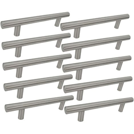 10 x Möbelgriff Geländer 96 mm silber