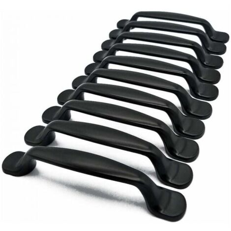 10 x Möbelgriffe, Achsabstand 128 mm, Türgriffe für Küchenschränke, Schubladen, Schränke, Schlafzimmer, FLITI