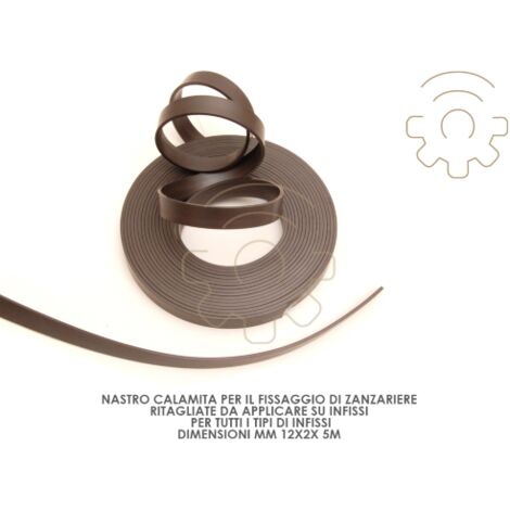 10 x NASTRO CALAMITA ZANZARIERA 12X2 MM DA 5 M S/BIAD
