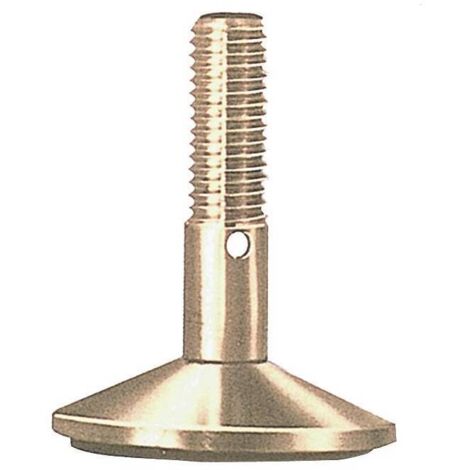 10 x PIEDINO REGOLABILE OTTONE MA12 X D 50 MM
