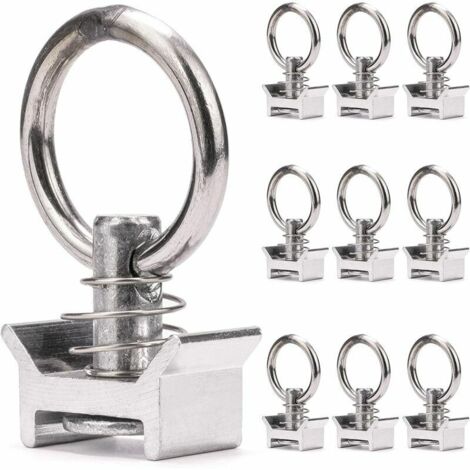 10 x Pions simples avec anneau50 kg pions d'arrimage aéro pour rail d'arrimage aéronautique pion d'ancrage anneau