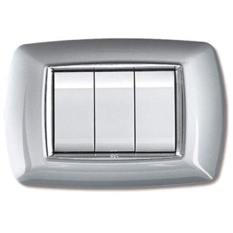 10 x PLACCA LIFE LIVING PLAST ALLUMINIO CHIARO 3P