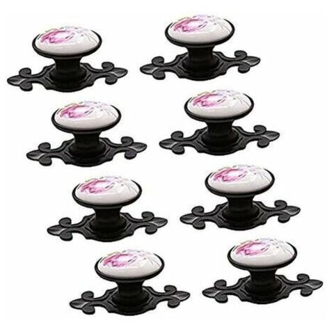 10 x poignées de porte, boutons de porte boutons de meubles bouton de meubles ensemble poignée de meubles en céramique style vintage