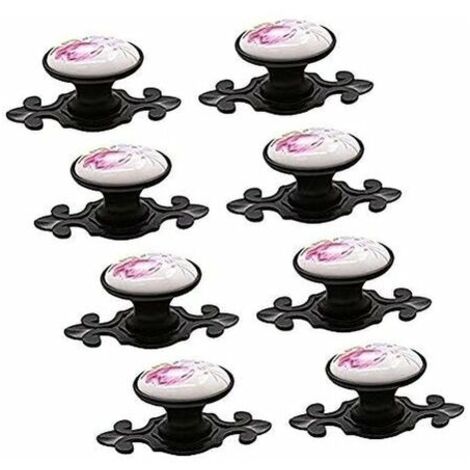 10 x poignées de porte, boutons de porte boutons de meubles bouton de meubles ensemble poignée de meubles en céramique style vintage