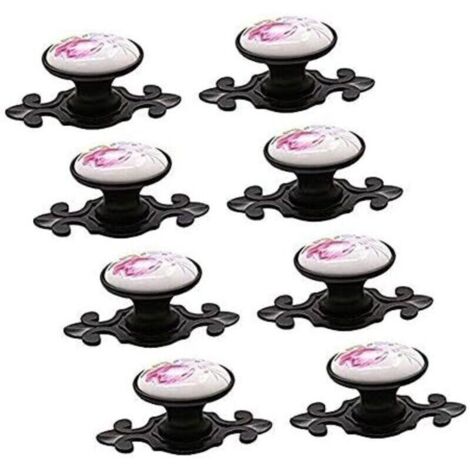 10 x poignées de porte, boutons de porte boutons de meubles bouton de meubles ensemble poignée de meubles en céramique style vintage
