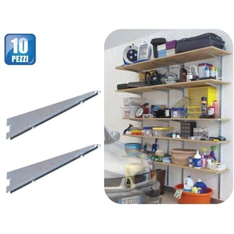 10 x REGGIMENSOLA 2 GANCI 2770 ZINCATO 40 CM