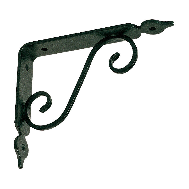 10 x reggimensola ferro battuto 300x250 mm nero